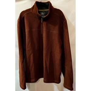 G.H. Bass & Co Mens 1/4 Zip Pullover Sweater Rust Colored Size 2XL